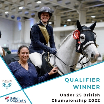 Nicole Lockhead-Anderson triumphs at the Voltaire Design U25 British Championship Qualifier at Aintree Equestrian Centre